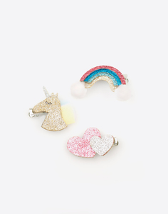 Блестящие заколки для девочки 3 шт. Gloria Jeans