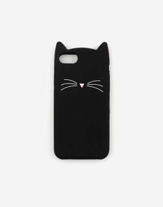 Чёрный чехол «Котик» для iPhone 6/7 Gloria Jeans