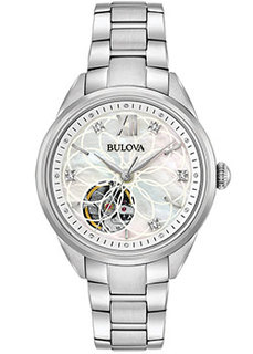 Японские наручные женские часы Bulova 96P181. Коллекция Automatic Ladies