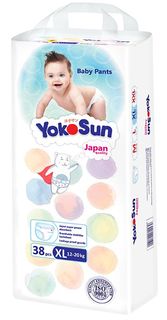 Трусики-подгузники YokoSun размер ХL (12-20кг.) 38 шт.