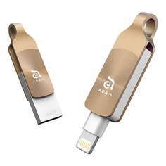 Флэш-диск Adam Elements iKlips DUO+ 64GB, золотой