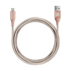 Кабель Lenzza Nylon Braided Kevlar Cable, Lightning,1.2m Rose Gold