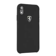 Чехол для смартфона Ferrari Silicone Case Silver Logo для Apple iPhone XR Black