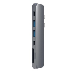 USB разветвитель Satechi Aluminum Pro Hub для Macbook Pro (USB-C) Space Gray