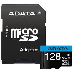 Карта памяти ADATA MicroSD 128GB Class 10 (AUSDX128GUICL10A1-RA1)