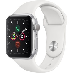 Смарт-часы Apple Watch Series 5 40 мм серебристый, спортивный ремешок