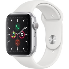Смарт-часы Apple Watch Series 5 44 мм серебристый, спортивный ремешок