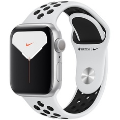 Смарт-часы Apple Watch Nike Series 5 40 мм серебристый, спортивный ремешок