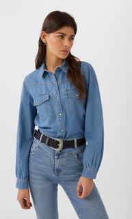 Джинсовая рубашка Stradivarius