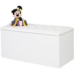 Ящик для игрушек ABC-KING Princess, Фея кожанная крышка со стразами Сваровски белая