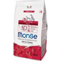 Сухой корм Monge Daily Line Adult Dog Mini Rich in Chicken с курицей для взрослых собак мелких пород 800г