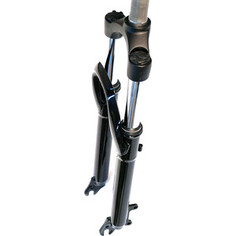 Вилка велосипедная EASING ES 245-2 26x1.1\8 ход 60mm, пружина, предварительное сжатие, стальная, черная, 2,55кг