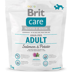 Сухой корм Brit Care Adult All Breed Grain-free Salmon & Potato беззерновой с лососем и картофелем для взрослых собак всех пород 1кг (132726) Brit*