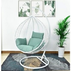 Подвесное кресло Afina garden AFM-168A-xL white/green