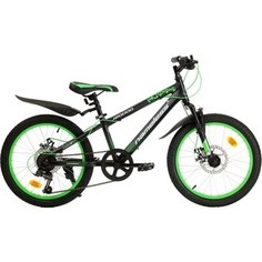 Велосипед Nameless 20 J2000D, черный мат/зеленый (2019)