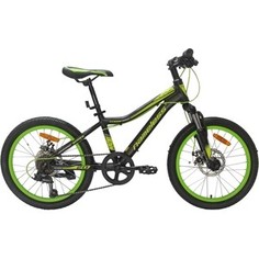 Велосипед Nameless 20 J2200D, черный/зеленый, 12 (2020) универс. рама