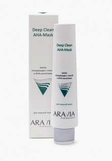Маска для лица Aravia Professional очищающая с глиной и AHA-кислотами для лица Deep Clean AHA-Mask, 100 мл