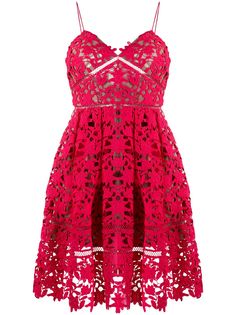 Self-Portrait платье Azalea с вышивкой