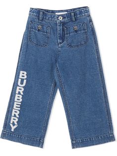 Burberry Kids джинсы с логотипом