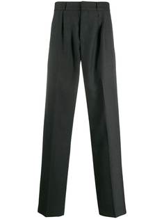 GR-Uniforma прямые брюки в тонкую полоску со складками