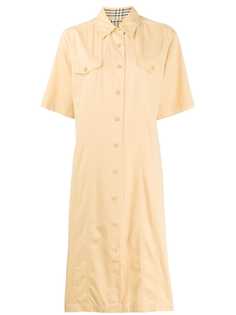 Burberry Pre-Owned платье-рубашка 1990-х годов с короткими рукавами