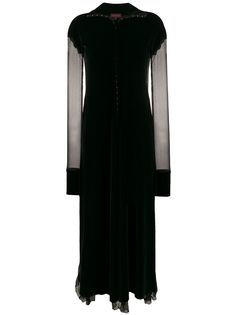 Romeo Gigli Pre-Owned платье 1990-х годов с прозрачными вставками