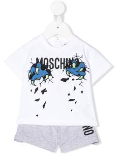 Moschino Kids костюм-двойка с вышивкой