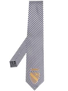 Gianfranco Ferré Pre-Owned галстук 1990-х годов в диагональную полоску с логотипом