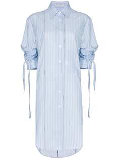 JW Anderson платье-рубашка в полоску со сборками на рукавах