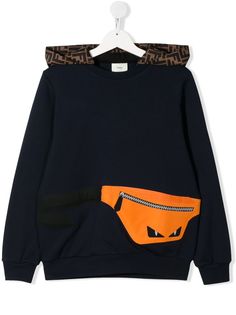 Fendi Kids худи с принтом Bag Bugs