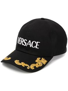 Versace бейсболка с вышивкой Barocco и логотипом