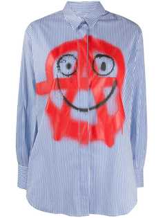 Moschino рубашка в полоску с эффектом разбрызганной краски