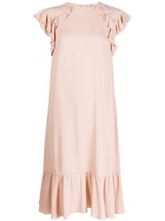 RedValentino платье миди с оборками