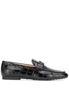 Tods пенни-лоферы с тиснением под кожу крокодила Tod’S