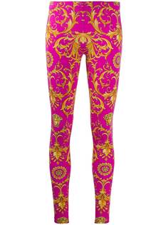 Versace легинсы с принтом Barocco