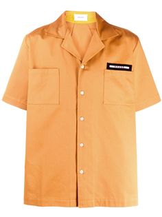 Rhude рубашка с нашивкой-логотипом