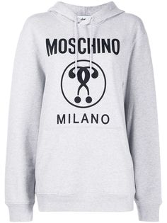 Moschino толстовка Double Question Mark с капюшоном