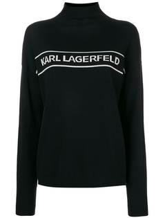 Karl Lagerfeld джемпер с высоким воротом и логотипом