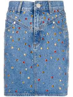 Sandro Paris джинсовая юбка Rubyn с заклепками
