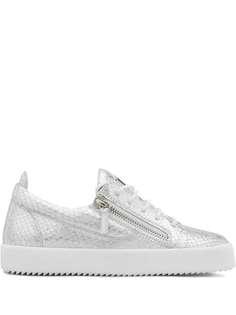 Giuseppe Zanotti кроссовки Gail с тиснением под кожу змеи