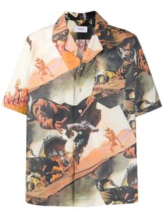 Rhude рубашка с принтом