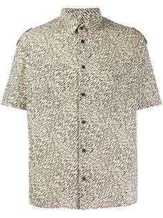 Saint Laurent рубашка с зебровым принтом