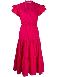 Philosophy Di Lorenzo Serafini ярусное платье миди с V-образным вырезом