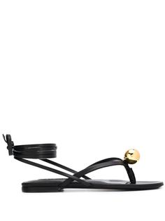 Jil Sander сандалии с завязками на щиколотке