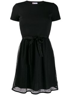 RedValentino платье-футболка со вставкой из тюля