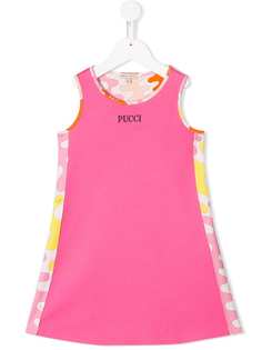 Emilio Pucci Junior расклешенное платье с контрастной вставкой