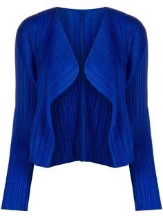 Pleats Please Issey Miyake кардиган с плиссировкой и длинными рукавами