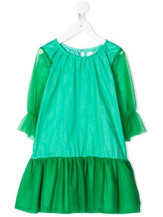 Touriste платье с приспущенной талией и вставкой из тюля