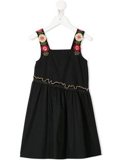 Mariuccia Milano Kids платье с вышивкой и квадратным вырезом
