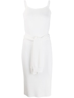 Helmut Lang трикотажное платье с поясом